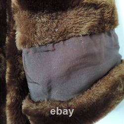 Crandell Furs Full Length Vintage Demi Buff Mink Coat Pristine Large Brown 60s