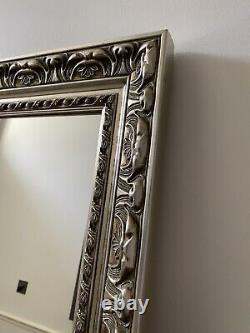Custom Made Large Silver Ornate Gilded Full length Mirror 73cm W 188cm H