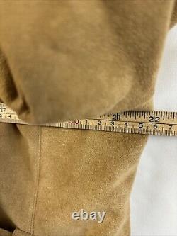 DAKS SIMPSON of PICCADILLY Suede Full-Length Camel Belted Trench Coat Overcoat