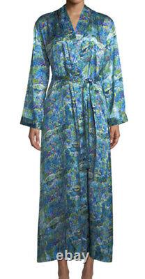 Derek Rose Ladies Brindisi Robe Large 100% Silk Full Length Excellent MSRP $600