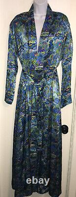 Derek Rose Ladies Brindisi Robe Large 100% Silk Full Length Excellent MSRP $600