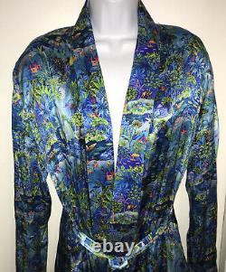 Derek Rose Ladies Brindisi Robe Large 100% Silk Full Length Excellent MSRP $600