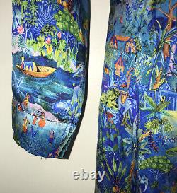 Derek Rose Ladies Brindisi Robe Large 100% Silk Full Length Excellent MSRP $600