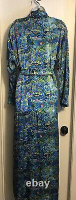 Derek Rose Ladies Brindisi Robe Large 100% Silk Full Length Excellent MSRP $600