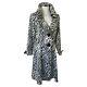 Design Today's Song Sung Zebra Sculptable Wired Ruffle Rain Trench Coat L Nwt