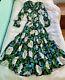 Diane Von Furstenberg Stunning Floral Maxi Dress Silk Glorious L
