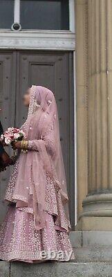Dusty Pink Wedding Dress lehenga Pakistani Nikkah Waleema Dress