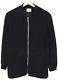 Earnest Sewn Studio Coat Men's Large Wool Blend Full Zip Mid Length Dark Blue