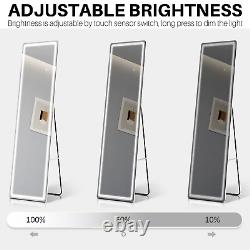EMKE LED Full Length Wall Mirror Free Standing 160x40 mm + Make Up Mirror Lights