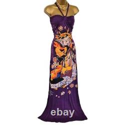 Ed Hardy purple maxi dress vintage