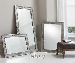 Ellesmere Vintage Grey Full Length French Frame Wall Leaner Floor Mirror 65x31