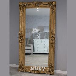 Empire XXL Extra Large Ornate Frame Leaner Wall Mirror Antique Gold 200 x 100cm