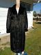 Excellent Glossy Med Large 42 Bust Black Mink Fur Long Full Length Coat
