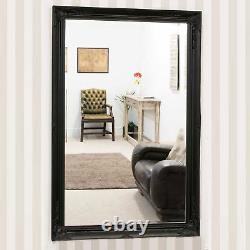 Extra Large Antique Black Mirror Full Length Long Wall Wood 170cm X 109cm
