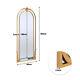 Extra Large Antique Gold Full Length Arched Metal Mirrors Dressing Display Decor
