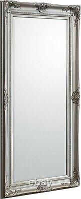 Extra Large Antique Silver Rectangle Full Length floor Wall Mirror 172cm x 84cm