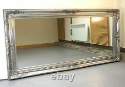Extra Large Antique Silver Rectangle Full Length floor Wall Mirror 172cm x 84cm