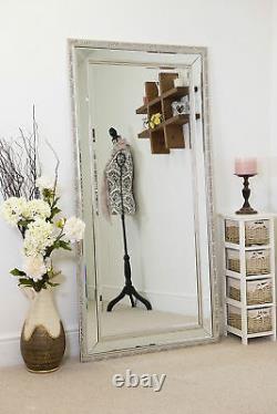 Extra Large Antique Vintage Full Length Glass wall Mirror 5ft7x2ft9 170cm x 84cm