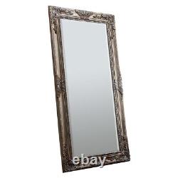 Extra Large Decorative Silver Full Length Leaner Wall Floor Mirror 170cm x 84cm