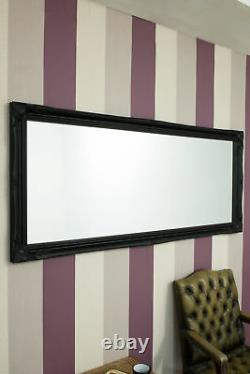 Extra Large Full Length Black Wall Mirror Antique 5Ft6 X 2Ft6 165cm X 75cm