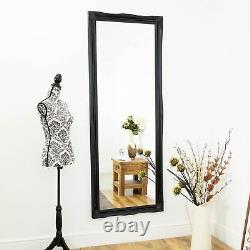 Extra Large Full Length Black Wall Mirror Antique 6Ft6 X 2Ft6 198cm X 75cm