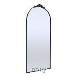 Extra Large Full Length Floral Chic Leaner Wall Floor Window Arched Mirror 180CM