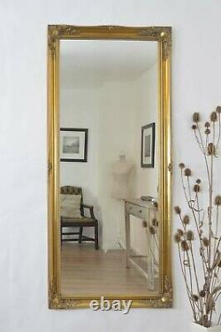Extra Large Full Length Gold Wall Mirror Antique 5Ft6 x 2Ft6 167cm x 76cm