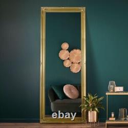 Extra Large Full Length Gold Wall Mirror Antique 6Ft6 X 2Ft6 198cm X 75cm