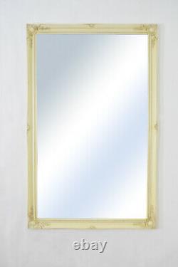 Extra Large Full Length Ivory Cream Wall Mirror Antique 5Ft6 X 3Ft6 167 X 106cm