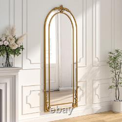 Extra Large Full Length Ornate Mirror Golden Arch Frame Wall Mirror 80X180cm