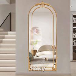 Extra Large Full Length Ornate Mirror Golden Arch Frame Wall Mirror 80X180cm