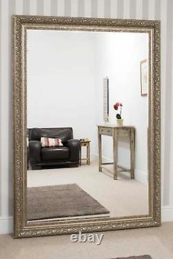 Extra Large Full Length Silver Bevelled Mirror 6ft10 X 4ft10 208cm X 147cm