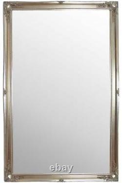 Extra Large Full Length Silver Wall Mirror Antique 5Ft6 X 3Ft6 167cm X 106cm