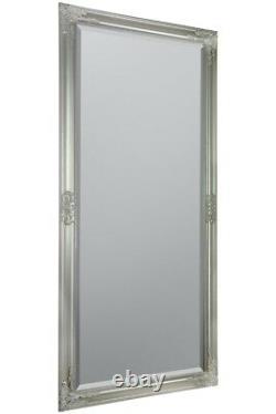 Extra Large Full Length Wall Mirror Dark Silver Antique 5ft3x2ft5 160cm x 73cm