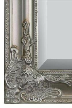 Extra Large Full Length Wall Mirror Dark Silver Antique 5ft3x2ft5 160cm x 73cm
