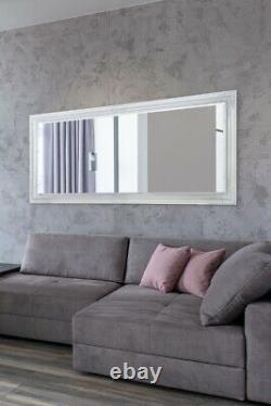 Extra Large Full Length Wall Mirror White Antique 5ft3 x 2ft5 160cm x 73cm