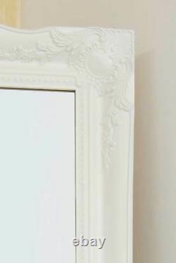 Extra Large Full Length White Floor standing Mirror Antique 5Ft6 X 1Ft6 167x46cm