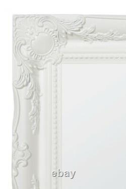 Extra Large Full Length White Wall Mirror Antique Vintage 5Ft6x1Ft6 167cm X 46cm
