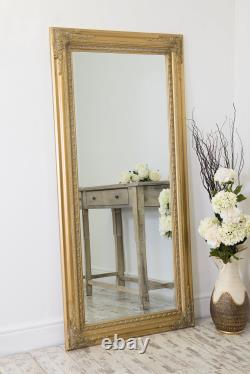 Extra Large Gold Antique Wall Mirror full length 5Ft10 X 2Ft10 178cm X 87cm
