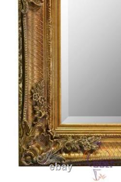 Extra Large Gold Vintage Style Full Length Wall Mirror 5Ft5 X 2Ft7 165cm X 78cm