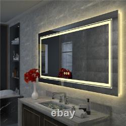 Extra Large LED Bathroom Mirror Full Length Wall Mirror Dimmable Makeup Dressing