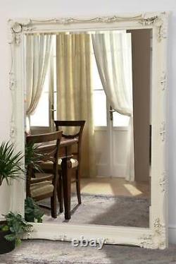 Extra Large Mirror Cream Antique Full Length Leaner Wall 208 x 148cm