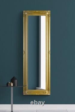 Extra Large Mirror Full Length Gold Wall Antique 4Ft6 X 1Ft6 137cm X 46cm