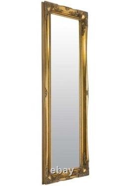 Extra Large Mirror Full Length Gold Wall Antique 4Ft6 X 1Ft6 137cm X 46cm