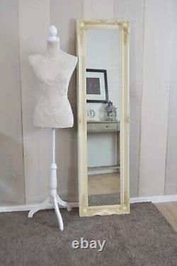 Extra Large Mirror Full Length Ivory Cream Wall Antique 5Ft6 X 1Ft6 167cm X 46cm