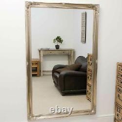 Extra Large Mirror Full Length Silver Wall Antique 5Ft6 X 3Ft6 167cm X 106cm