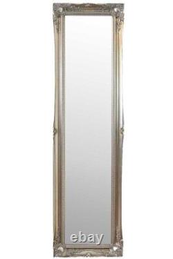 Extra Large Mirror Full Length Silver Wall Painted Wood Antique 5Ft6 X 1Ft6