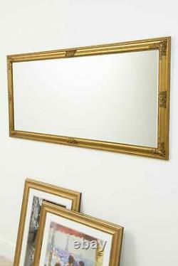 Extra Large Mirror Full Length Wall Gold Antique 5ft3 x 2ft5 160cm x 73cm