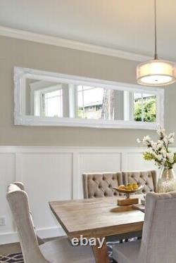 Extra Large Mirror Full Length White Wall Antique Vintage 4Ft6x1Ft6 137cm X 46cm