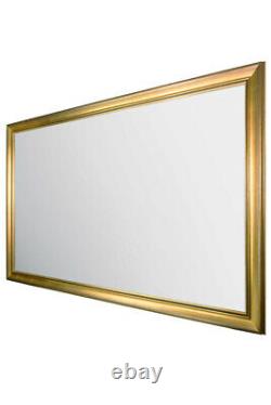 Extra Large Mirror Gold Black Modern Chic Full Length Wall 5ft6x3ft6 167x106cm